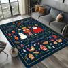 Cartoon Christmas Tree New Year Nutcracker Fairy Tales Carpet Rug for Living Room Bedroom Home Sofa Decoration,Kids Floor Mat