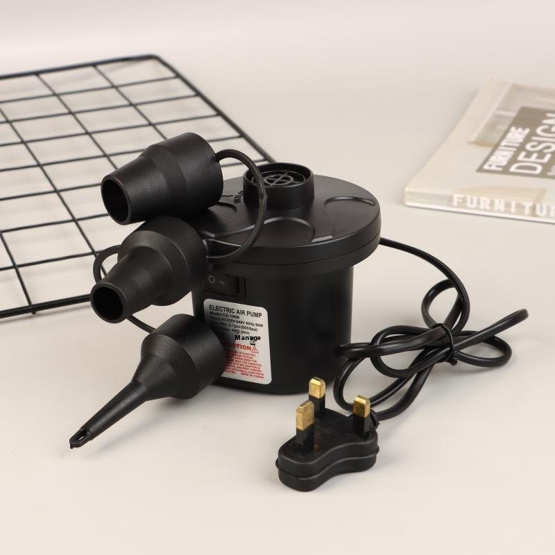 50W Electric Air Pump With 3 Nozzles,Quick 5000Pa Air Pump Inflator Deflator For Air Mattress Beds Pool Toys Raft Vacuum Bag