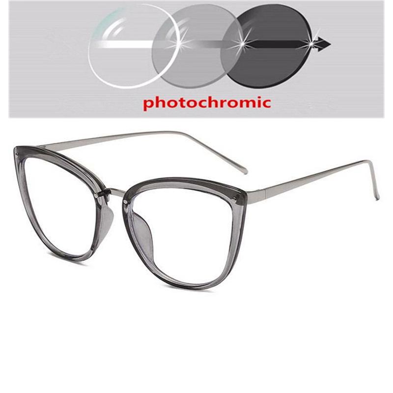 Spring Hinge Women Cat Eye Prescription Glasses For The Nearsighted Anti Blue Rays Myopia Spectacles Power 0 -0.5 -0.75 To -6.0