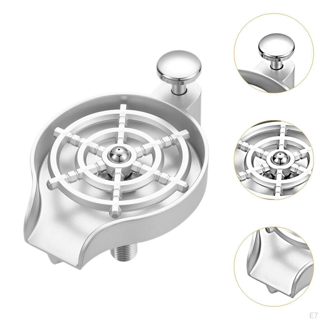 Glass Cup Rinser for Kitchen Sink Attachment Cleaner Restaurant Black