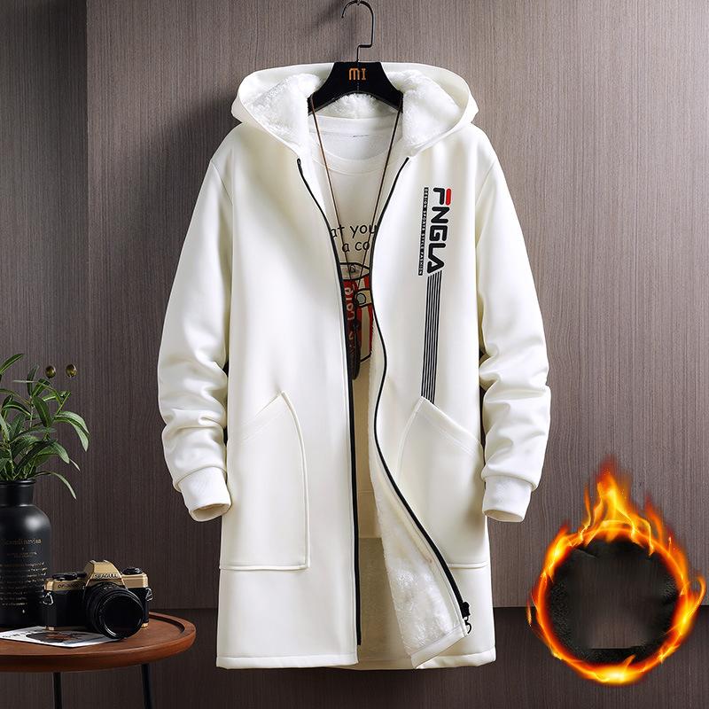 Autumn Winter Men's Coat Trench Coat Men Autumn Men's Plush Casual Jackets Trench Coat