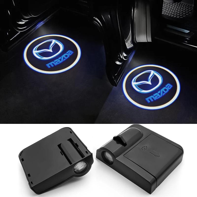 2025 Hot For Mazda 3 6 CX5 CX3 CX9 MX5 RX8 Axela Demio Atenza MS Car Door Welcome Light Led HD Projector Lamp Courtesy Lights Ac