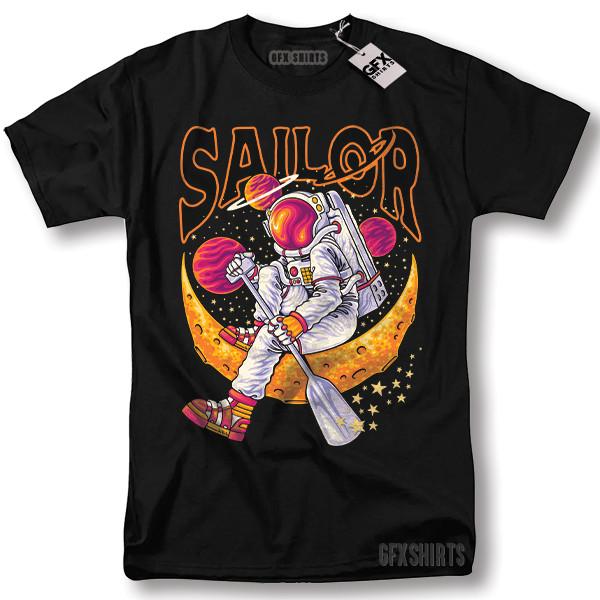 Футболка Астронавт Моряк Космическая Галактика Крутой Подарок Графическая Футболка Унисекс Футболка XXL
