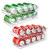 BingoHive Rolling Soda Can Organizer, Refrigerator Can Dispenser for Beer, Soda, Seltzer, and Pop Cans, Refrigerator Soda Organizer for Standard Size