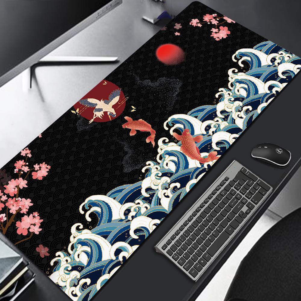 Koi Gaming Mouse Pads Large Gamer Mousepads Taichi Neutral Table Mats Computer Mousepad Company Big Desk Pad 100x50cm  Mouse Mat