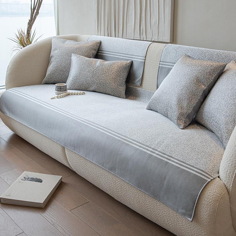 Ice Silk Sofa Cushion, Summer Mat, Non-slip Cushion, Summer Rattan and Bamboo Mat, Fabric Fabric, Universal for All Seasons