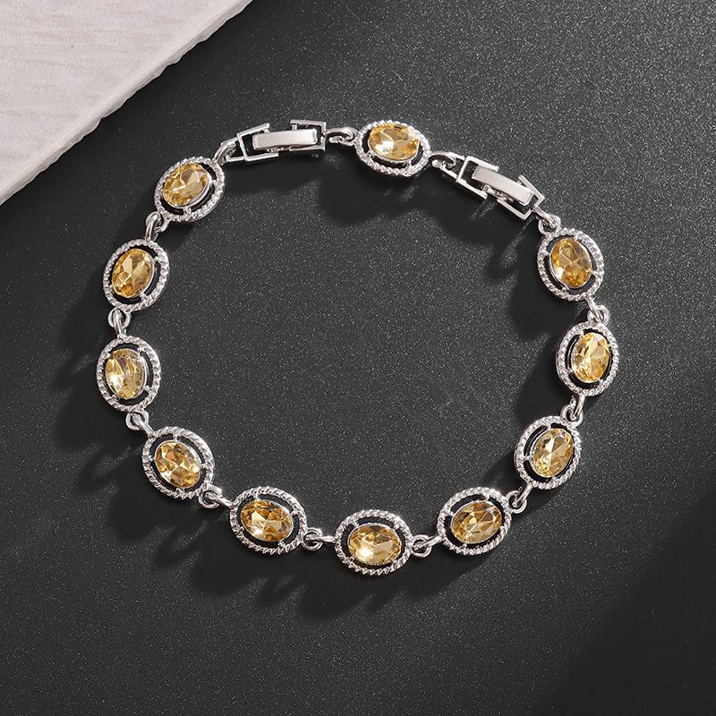 Fashionable and Exquisite Shiny Zircon Sunflower Bracelet Women's Trendy Dinner Party Jewelry Girls Gift