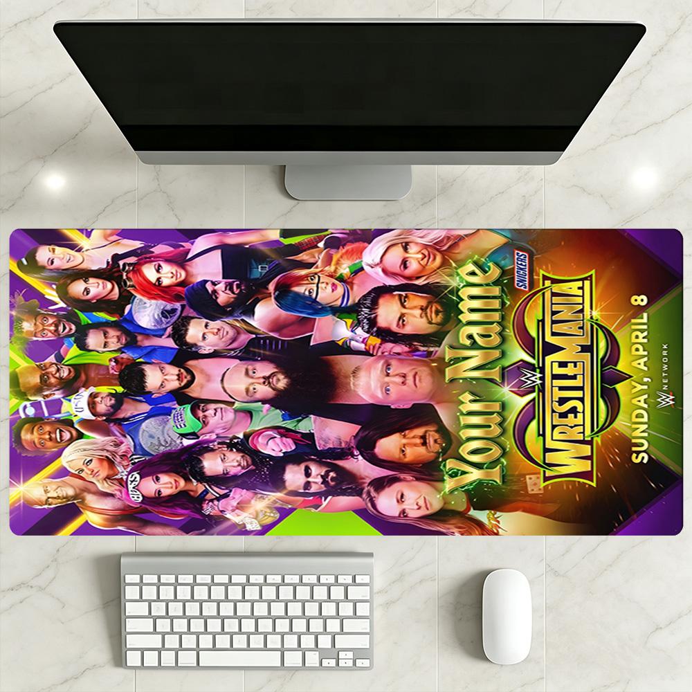 Wrestlemania Customized Name Mouse Pad Gaming Laptop Mouse Pad Study Desk Mat Non-Slip Rubber Bottom Office and Gaming Desk Decoration