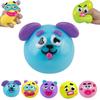Cartoon Face Stress Ball Anxiety Relieving Moldable Dog Face Squeeze Toy Slow Rising Soft Stretchy Hand Relaxing Sensory Fidget Toy