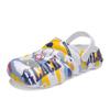 Men'S Large-Size Bag Head Slippers, Wear Non-Slip Graffiti Camouflage Hole Shoes, Step On Shit Sports Beach Sandals