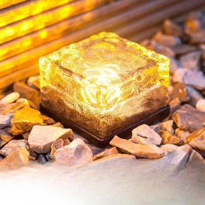 Solar Eis Ziegel Licht Im Freien Garten Induktion Landschaft Licht Hause Garten Schritte Dekoriert Quadrat Eis Würfel Licht