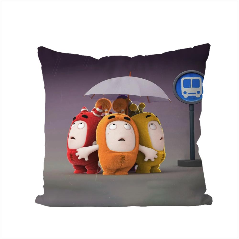Oddbobs Pillow Case For Car Sofa Decorative Home Doublesided Print Plush Square Throw Pillow Cushion Cover