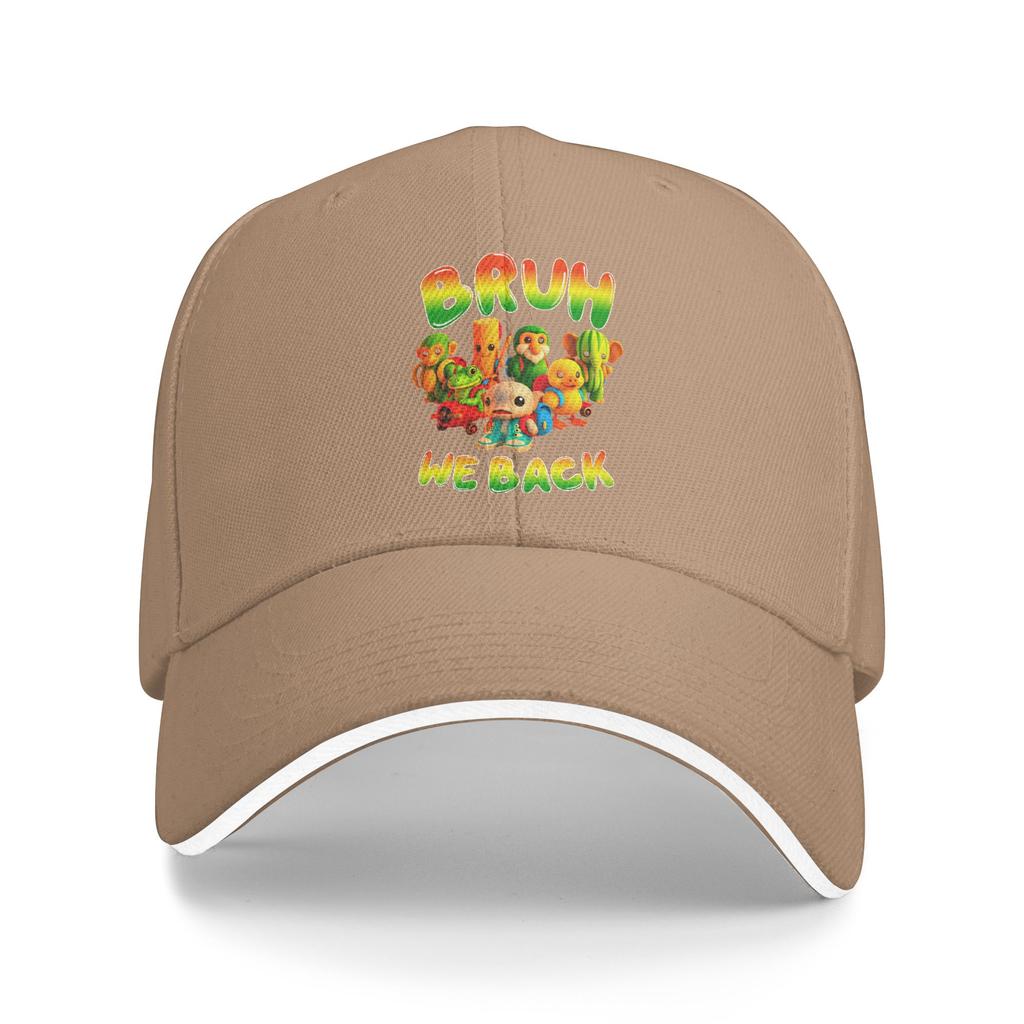 Italian Brainrot Meme Bruh Back To School Baseball Cap  Stylish Hip Hop Hats Summer Women Men Hunting Camping Baseball Caps