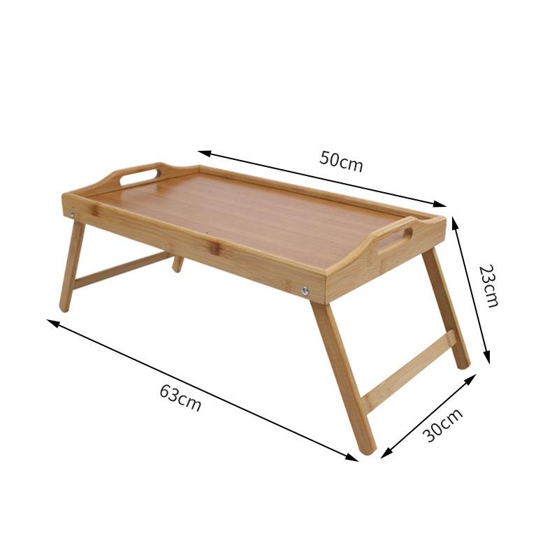 50x30x25cm Portable Natural Bamboo Bed Tray Breakfast Laptop Desk Reading Gaming Desk Folding Table Useful Simple Kitchen Tool