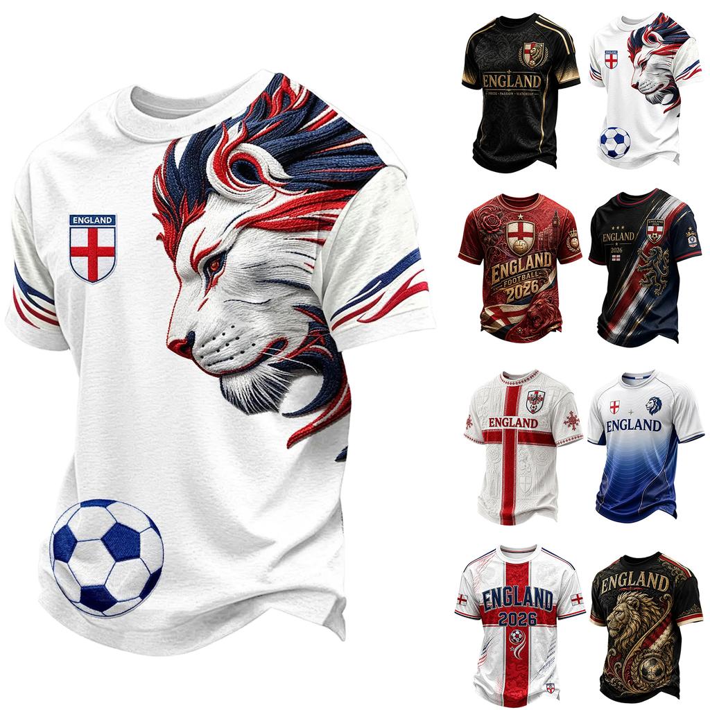 Men's Casual Short Sleeve T-Shirt Lightweight Breathable Round Neck Graphic Print Tee for Summer