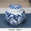 Multifunction Tieguanyin Sealed Containers Chinese Blue and White Porcelain Ceramics Tea Caddy Tea Bag Household Storage Box