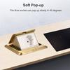 DT-T01 All-Copper Arc Waterproof Floor Socket Damping Luxury Multifunctional   Floor Socket Slow   Ground Socket