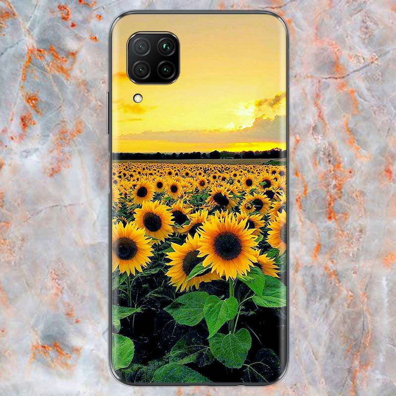 

Летний чехол с изображением ромашки и подсолнуха для Huawei Mate 40 30 20 20X 10 RS P Smart 2021 2020 ZS Pro Plus Lite 2019, чехол для телефона Mate 40 Pro
