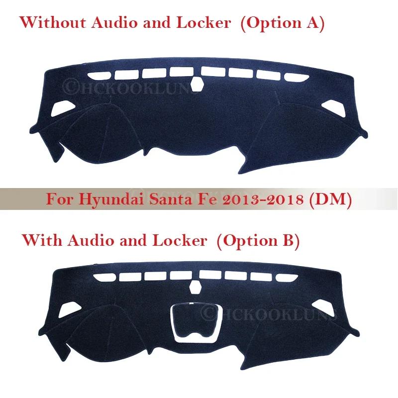 For Hyundai Santa Fe 2013 2014 2015 2016 2017 2018 DM IX45 Dashboard Cover Mat Carpet Pad Sunshade Cushion Car Visor Accessories