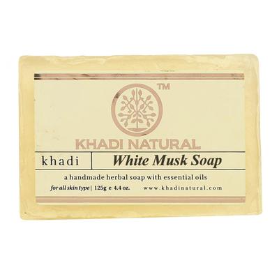 Handgemachte Naturseife mit weißem Moschus: zur Hautverjüngung (125 gr), Handgemachte weiße Moschusseife,