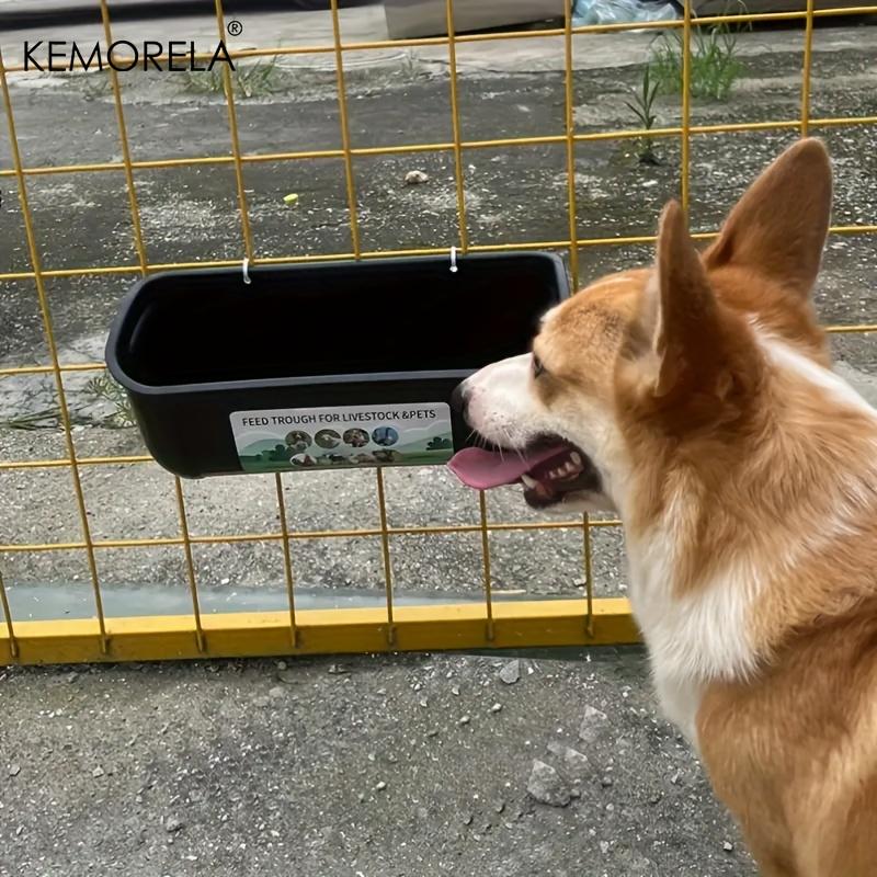 KEMORELA 1pc Large Hanging Chicken Feeder - Mess-Free Design for Farm Poultry Ducks Geese - Durable Fence-Mounted Spacious Basin