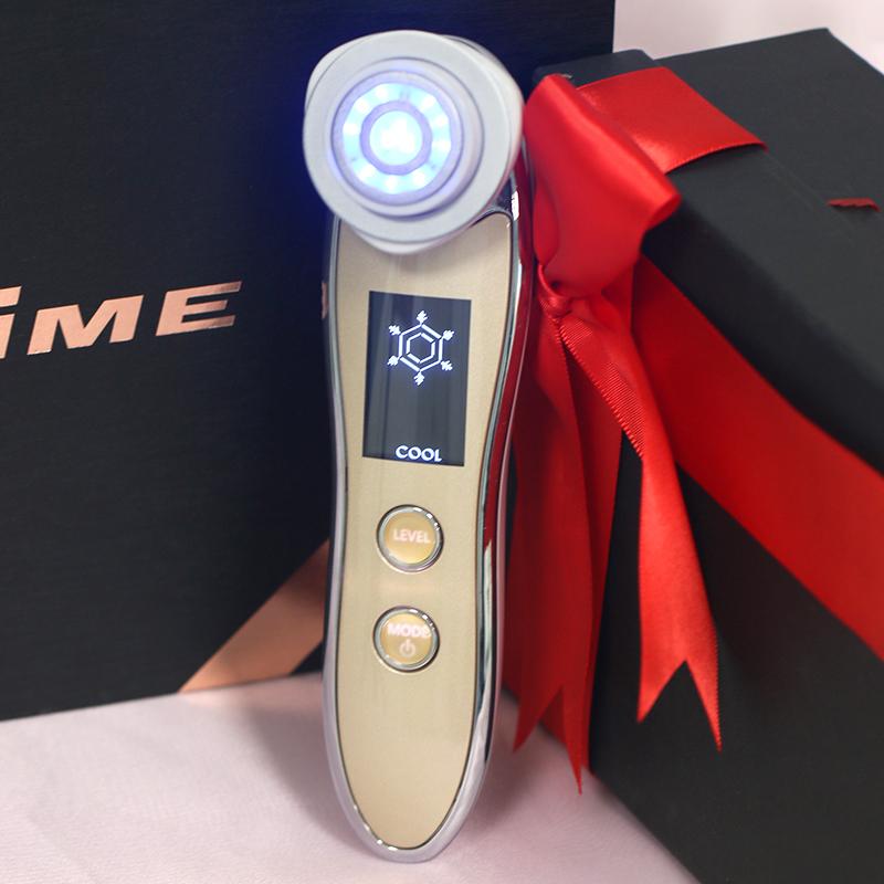 Hot Cold Microcurrent Facial Beauty Device Red Blue Light for Face Neck EMS Skin Care Tool Facial Massager for Skin Rejuvenation