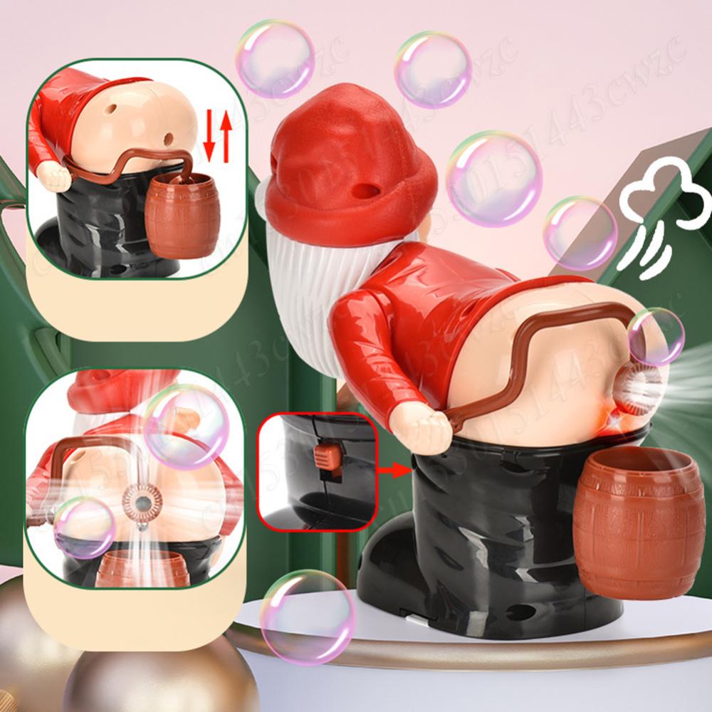 

Christmas Fart Bubble Blower Santa Claus Bubble Maker Kid Love Bubble Toys Music Bubble Blower Automatic Bubble Blower Xmas Gift Plastic красный