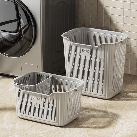 Kosz na pranie Oddychający kosz do przechowywania z siatki z uchwytem Kosz na brudne ubrania z wbudowanym koszem na bieliznę na ubrania, zabawki, łazienkę, pralnię