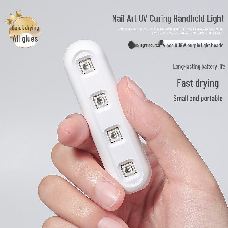 

Портативная лампа для ногтей: Быстросохнущий гель-лак, безопасный на ощупь, предотвращает потемнение рук, компактный прибор для светотерапии