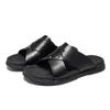 2025 new slippers men's summer wear trend leather sandals non-slip beach slippers 2085-Y