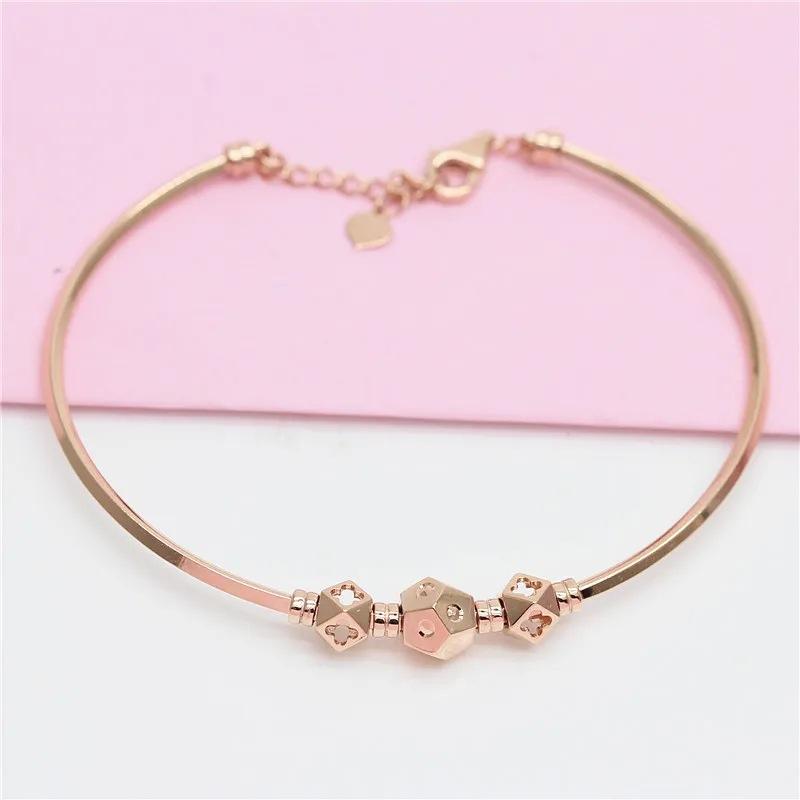 Purple Gold Fashion Classic Shiny Rose Gold Plated Color Gold Self-Kept High-End Temperament Bracelet