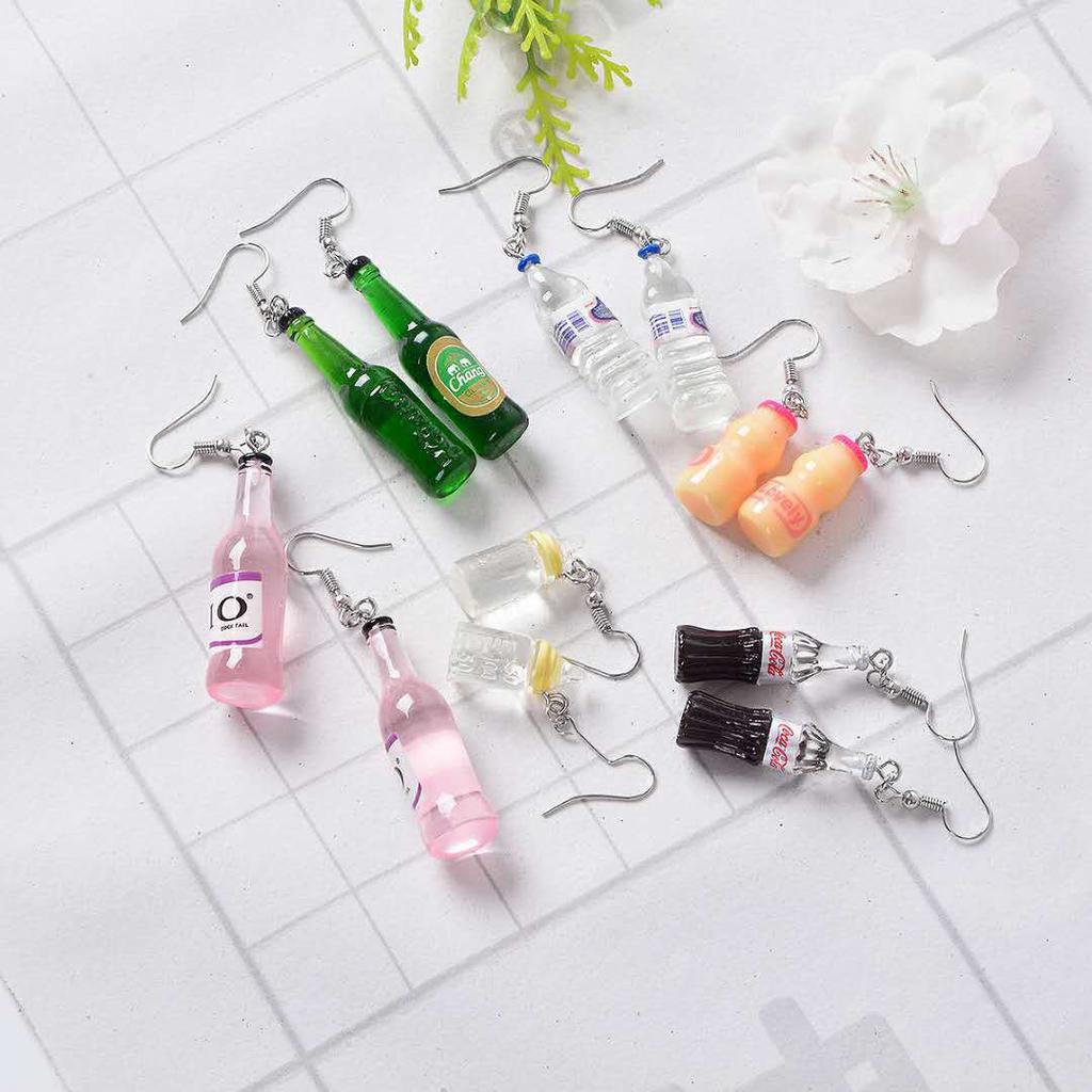 Kaned Fruit Tea Cup Earrings Creative Personality Lemon Pearl Tea Cup Cute Fun Funny Earring Ear Accessories