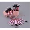 10-Piece Mini Makeup Brush Set with Soft Blush Brush, Powder Puff, Sponge, and Bag