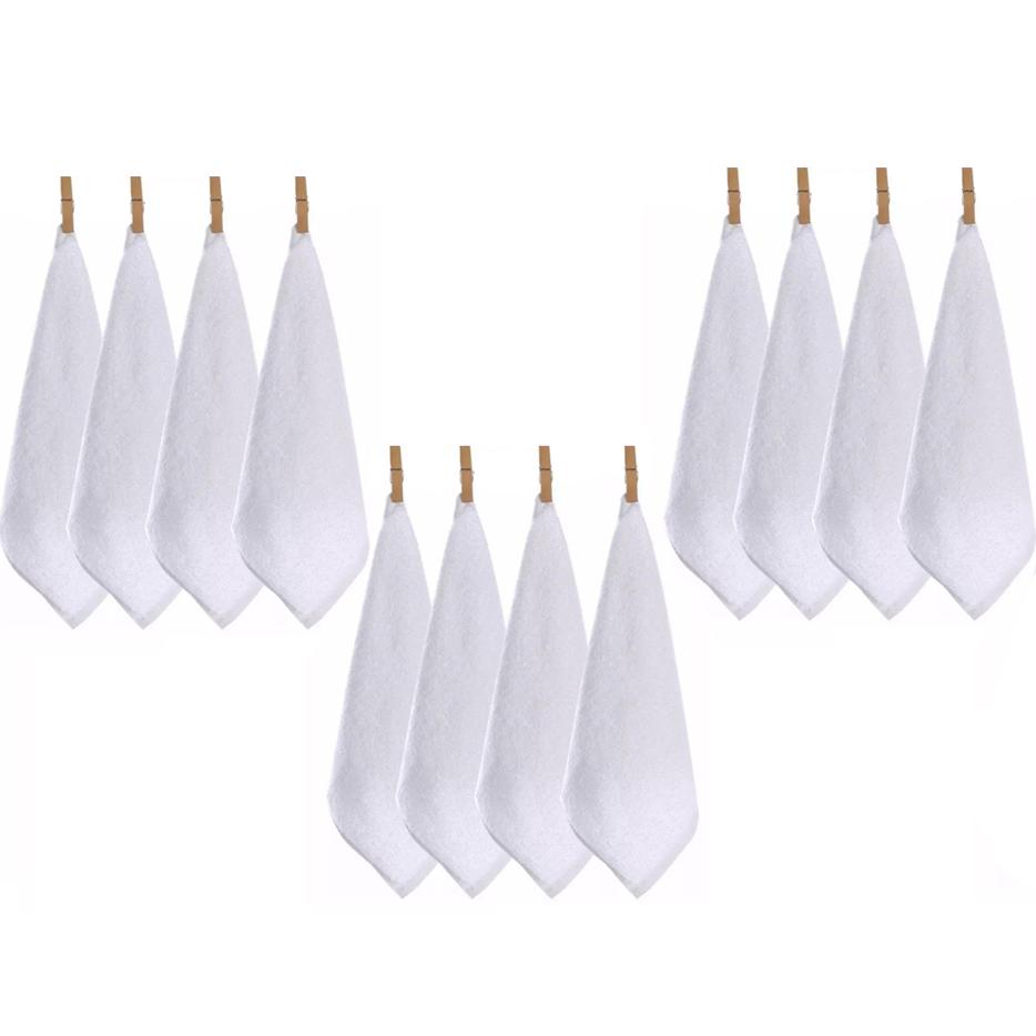 4/8pcs Cotton Wash Cloth, Luxurious Soft, 11.81 X 11.81 Inch Ultra Absorbent, Machine Washable Washcloths, White