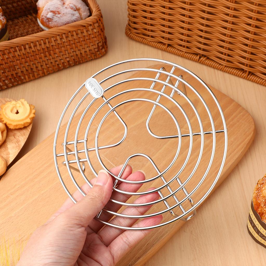 304 Stainless Steel Steamer Cooling Rack for Baking Kitchen Tool for Air Fryers Multi Purpose Wire Rack for for Pastries