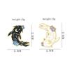Creative Starry Sun Moon Flower Koi Enamel Black&White Brooch For Women Men Animals Brooch Pins Casual Jewelry Accessories Gift
