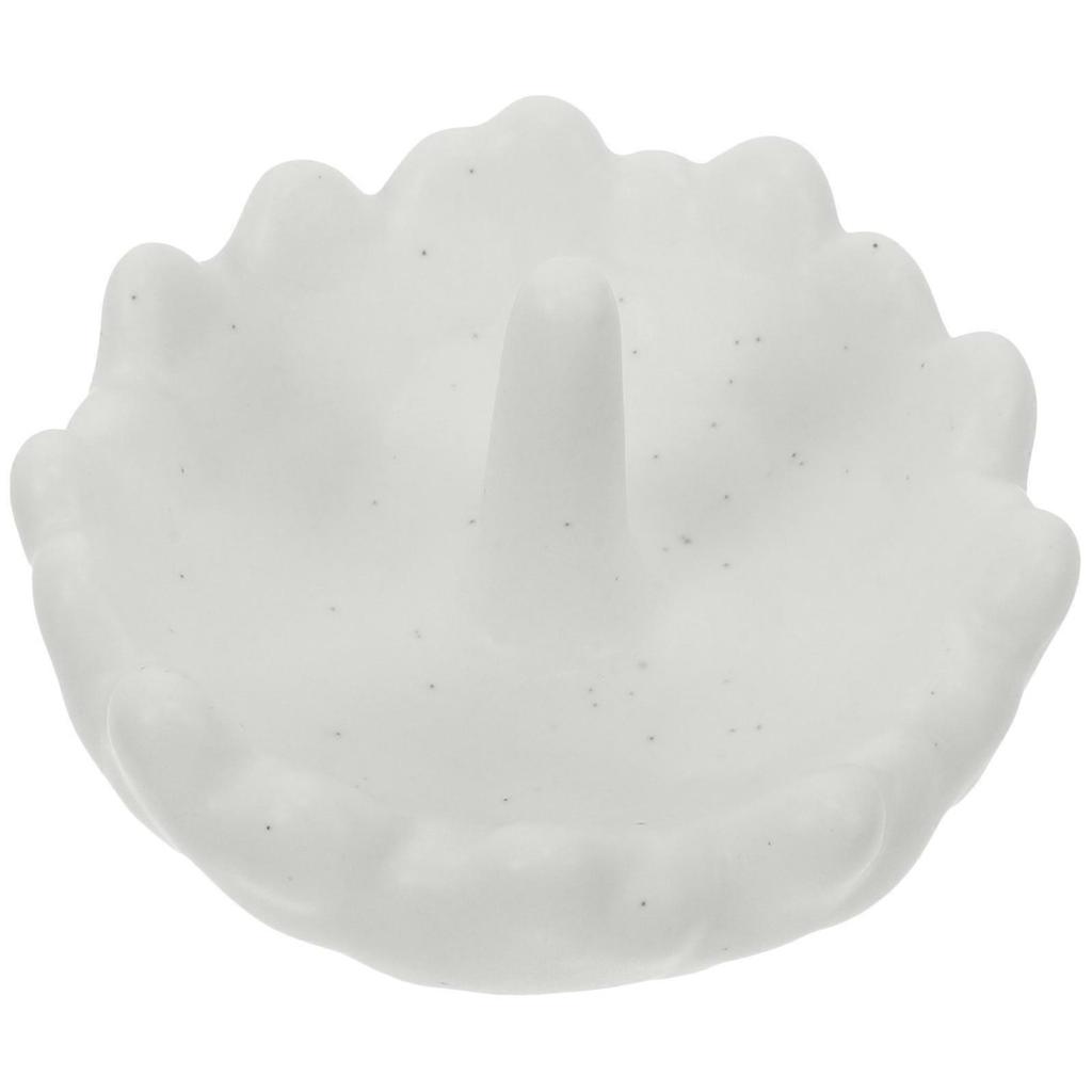 Trinket Storage Plate Jewelry Dish Scandinavian Style Photography Props White Ceramic 10.50X10.50X5.50CM 1Pack