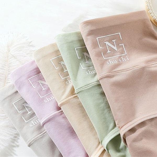 

5 шт./компл. женские весенне-летние повседневные тонкие трусы большого размера с высокой талией, однотонные бесшовные трусики M