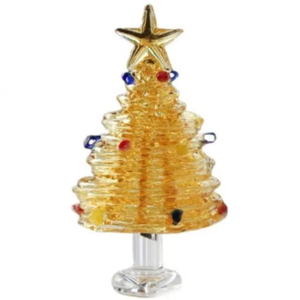 Heimdeko Kristall-Weihnachtsbaum Handgefertigte gebürstete Glas-Weihnachtsbaumfiguren Glasstatue Handwerk Weihnachtsdekoration