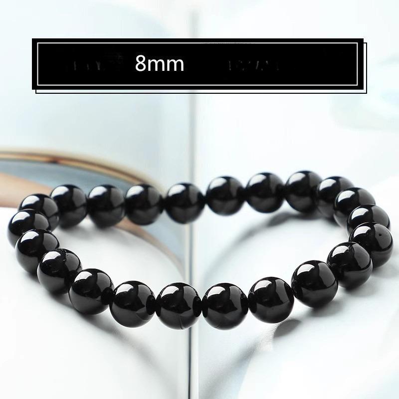 

Императорский браслет из черного турмалина - Ювелирное изделие высшего класса для защиты энергетического кристалла, Мужской женский духовный браслет для ауры