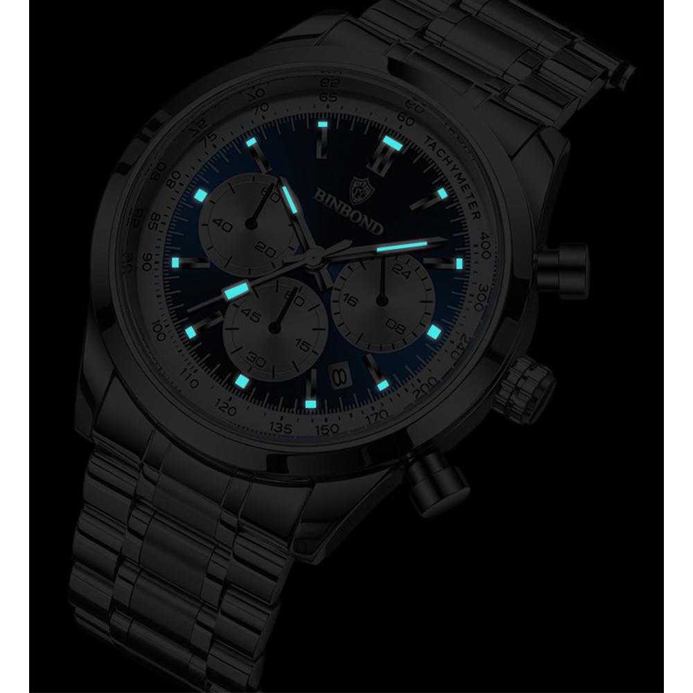 Neue Herren Quarzuhren Luxus Chronograph 30M Wasserdichte Armbanduhren Herrenuhr Reloj Hombre