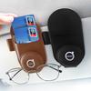 Leather Car Glasses Clip Sun Visor Multi-function Sunglasses Clip Car Styling For Volvo 240 C70 S40 S50 S60 S70 S80 S90 V40 V50 V60 V90 XC60 XC90