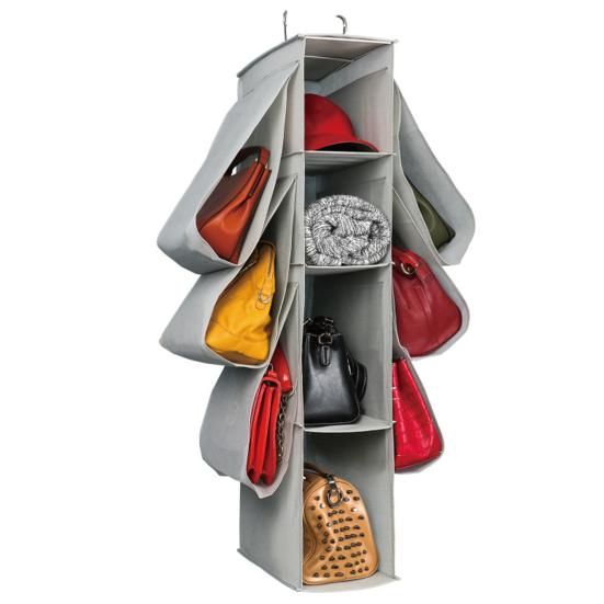 Отделения-органайзеры с экономией места 10 подвесных сумок Прочный крючок Шкаф для хранения вещей светло-серый 1929₽