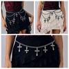 Temperament Hollowing Cross Waist Chain Vintage Multi-layer Body Chain  Nightclub Wear
