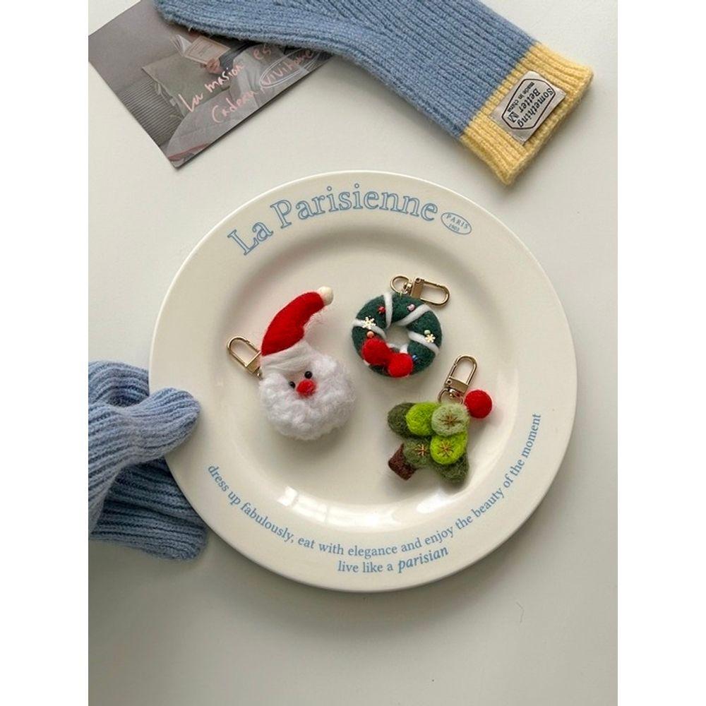 Elegant Table Happy Christmas Keyring 6 Types of Doll Keychains Wool
