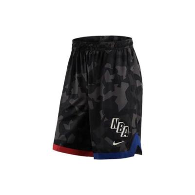 Dri-Fit Allover Print Trekkoord Elastisch Basketbal Trainingsbroekje Heren Short Zwart DR2262-254