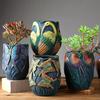 Handmade Animal Flower Pot Hand-painted Swan Butterfly Bird Planter Pot Home Balcony Garden Decoration Cactus Succulents Plants Container