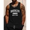 2025 Nuevo Camiseta sin Mangas para Hombre con Estampado de Letras 3D Deporte al Aire Libre Camiseta de Tirantes para Fitness de Hombre Verano Moda Cotidiana Camiseta sin Mangas para Hombre