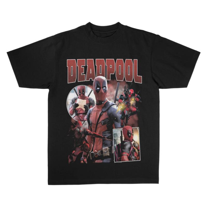 

Deadpool Marvel Hip Hop Streetwear Graphic TShirt Oversized Cotton Casual Crew Neck Short Sleeve Tee for Men Women S