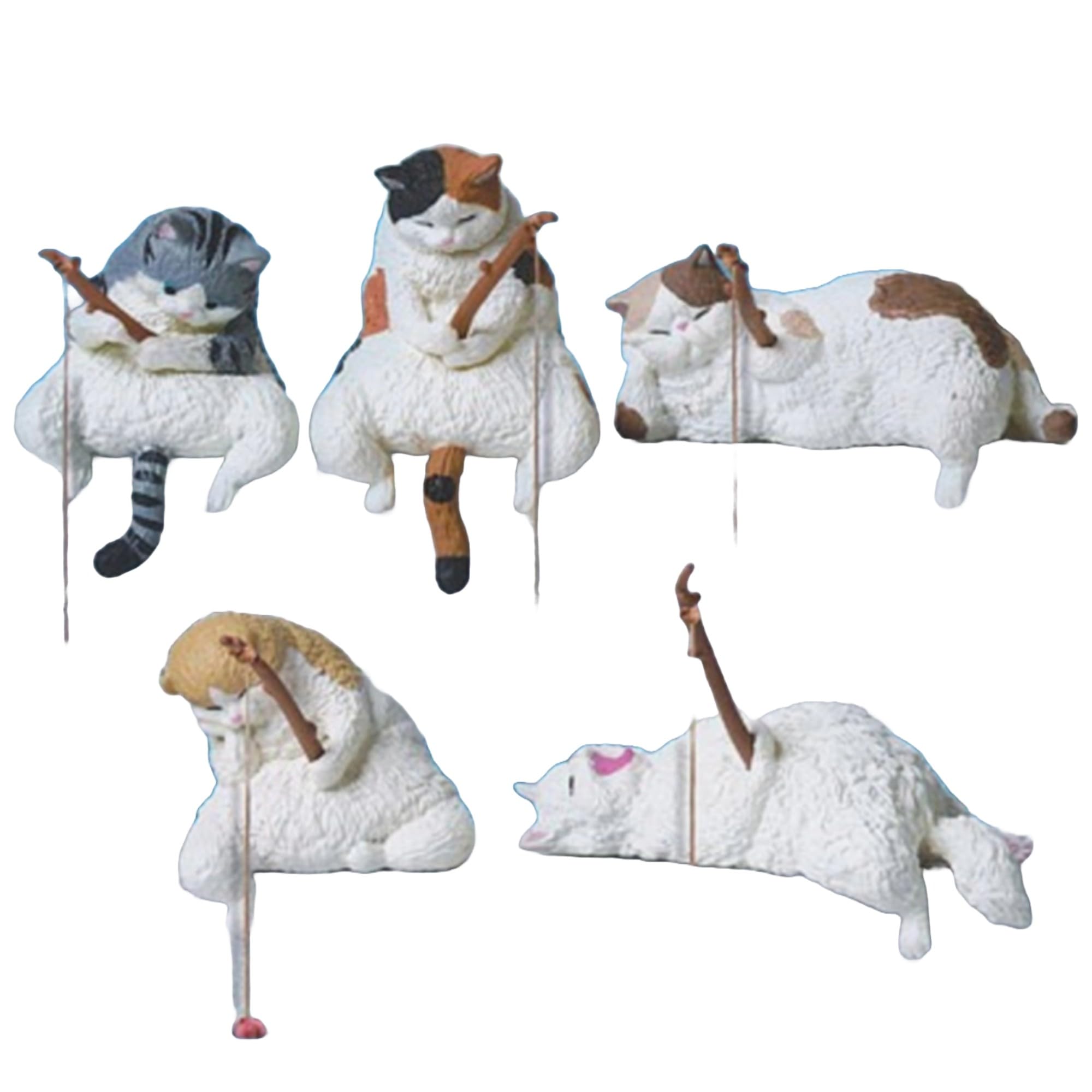 

Fishing Day 5 Chubby Cats Killing Time x Complete Set of 5 Types Gachapon Capsule Toy